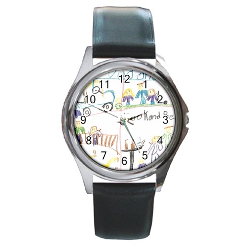 Grace s Drawing Round Metal Watch from ArtsNow.com Front