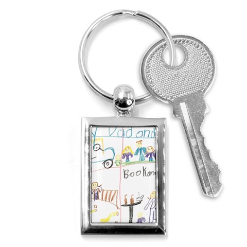 Grace s Drawing Key Chain (Rectangle) from ArtsNow.com Front