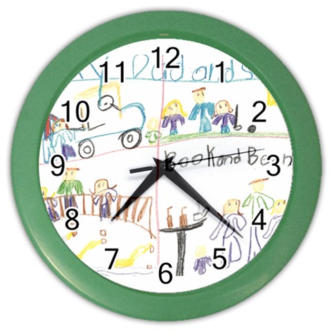 Grace s Drawing Color Wall Clock from ArtsNow.com Front
