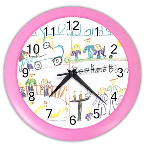 Grace s Drawing Color Wall Clock from ArtsNow.com Front