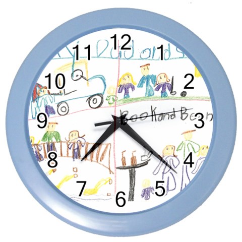 Grace s Drawing Color Wall Clock from ArtsNow.com Front
