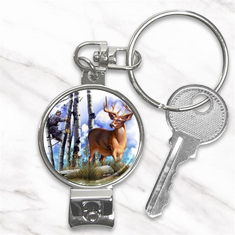 Deer Hunter Nail Clippers Key Chain from ArtsNow.com Front