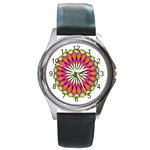 Flower 7 only Round Metal Watch