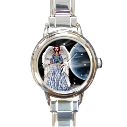 Lillia Round Italian Charm Watch from ArtsNow.com Front