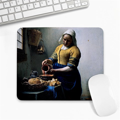 rambrantMilkLady Large Mousepad from ArtsNow.com Front