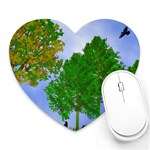 Black Birds Mousepad (Heart)