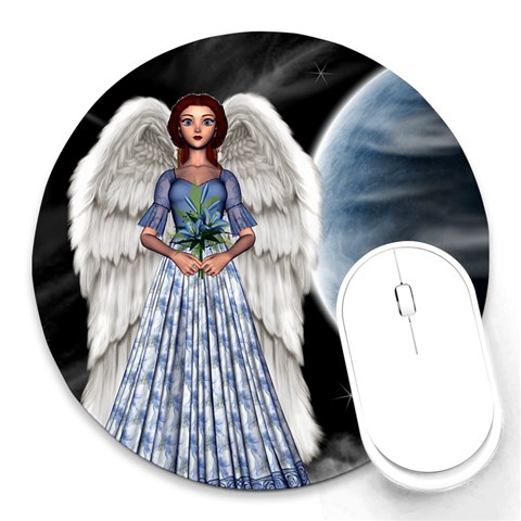 Lillia Round Mousepad from ArtsNow.com Front