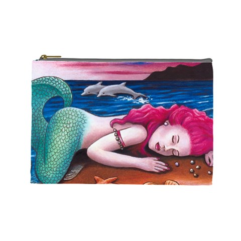 Mermaid 12 Cosmetic Bag (Large) from ArtsNow.com Front