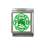 IRISH FIREFIGHTER-trans Italian Charm (13mm)