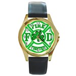 IRISH FIREFIGHTER-trans Round Gold Metal Watch