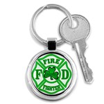 IRISH FIREFIGHTER-trans Key Chain (Round)