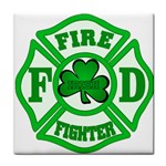 IRISH FIREFIGHTER-trans Tile Coaster