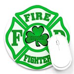 IRISH FIREFIGHTER-trans Round Mousepad