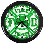 IRISH FIREFIGHTER-trans Wall Clock (Black)