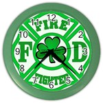 IRISH FIREFIGHTER-trans Color Wall Clock