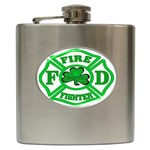 IRISH FIREFIGHTER-trans Hip Flask (6 oz)