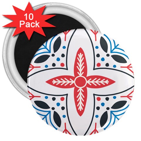 Motif 3  Magnets (10 pack)  from ArtsNow.com Front
