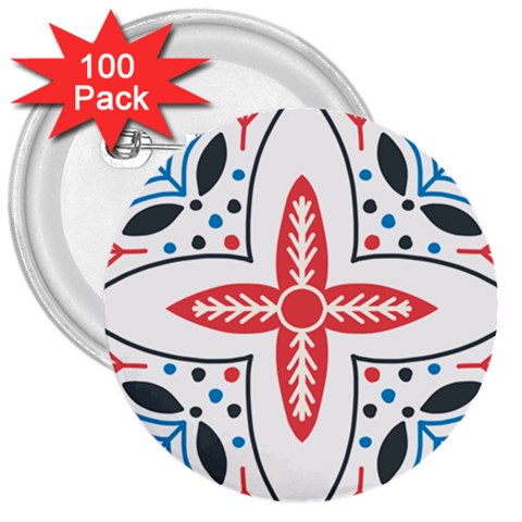 Motif 3  Buttons (100 pack)  from ArtsNow.com Front