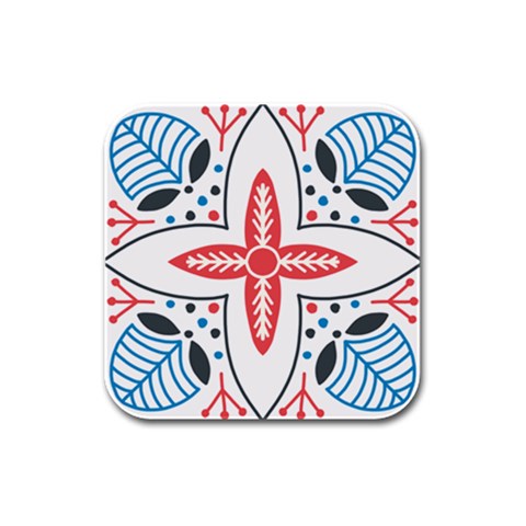 Motif Rubber Square Coaster (4 pack)  from ArtsNow.com Front