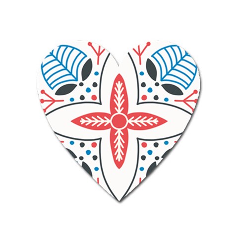 Motif Heart Magnet from ArtsNow.com Front