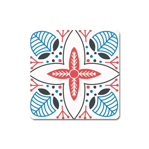 Motif Square Magnet from ArtsNow.com Front