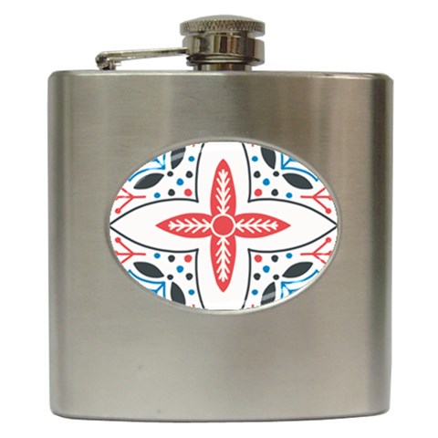 Motif Hip Flask (6 oz) from ArtsNow.com Front