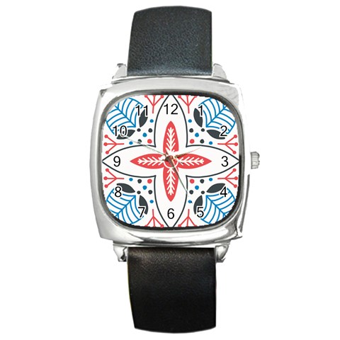 Motif Square Metal Watch from ArtsNow.com Front