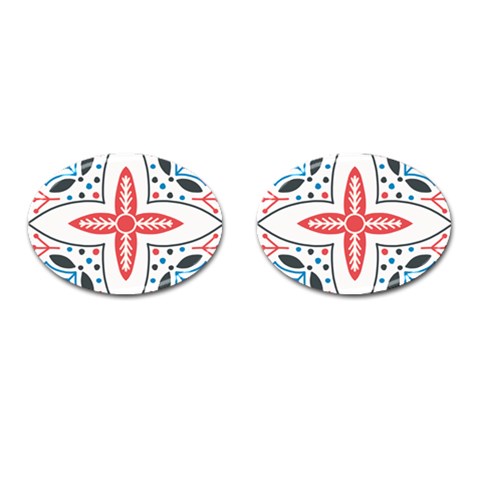 Motif Cufflinks (Oval) from ArtsNow.com Front(Pair)