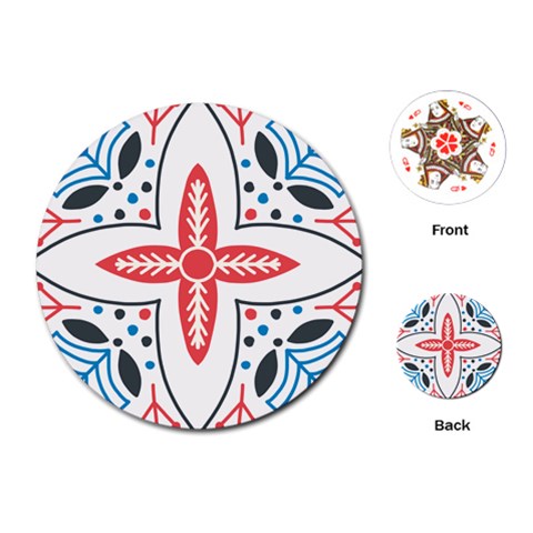 Motif Playing Cards Single Design (Round) from ArtsNow.com Front