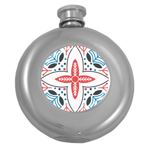 Motif Round Hip Flask (5 oz) from ArtsNow.com Front