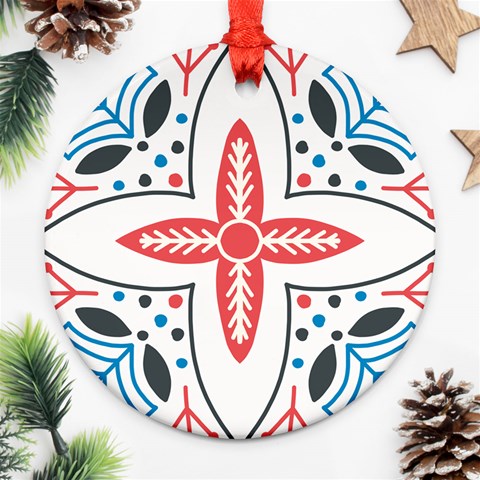 Motif Round Ornament (Two Sides) from ArtsNow.com Front