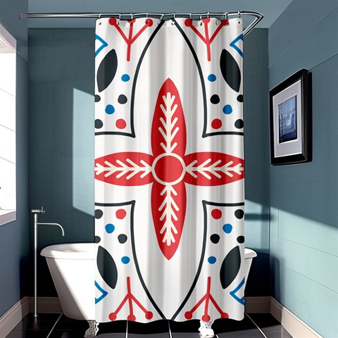 Motif Shower Curtain 36  x 72  (Stall)  from ArtsNow.com Curtain(36 X72 ) - 33.26 x66.24  Curtain(36 X72 )