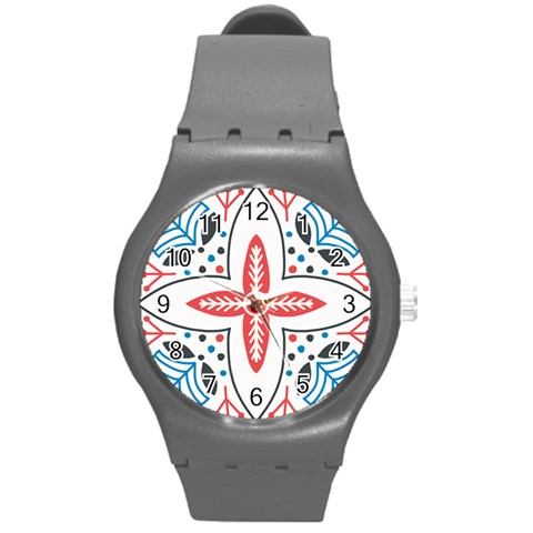 Motif Round Plastic Sport Watch (M) from ArtsNow.com Front