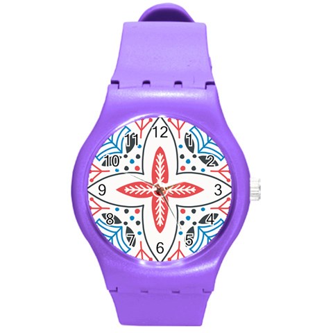 Motif Round Plastic Sport Watch (M) from ArtsNow.com Front