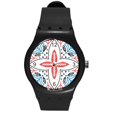 Motif Round Plastic Sport Watch (M) from ArtsNow.com Front