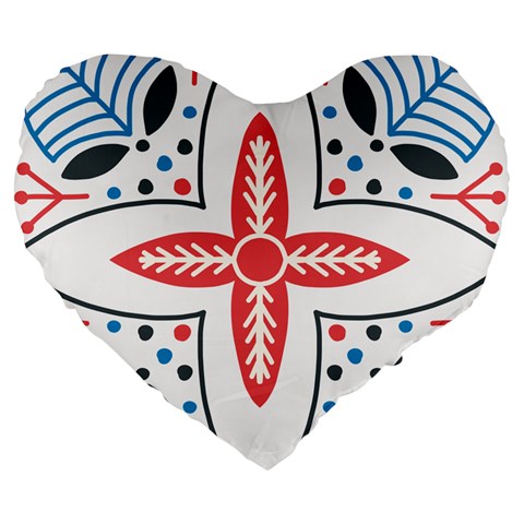 Motif Large 19  Premium Heart Shape Cushions from ArtsNow.com Front