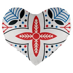 Motif Large 19  Premium Heart Shape Cushions from ArtsNow.com Back