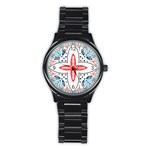 Motif Stainless Steel Round Watch
