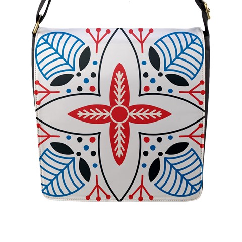 Motif Flap Closure Messenger Bag (L) from ArtsNow.com Front