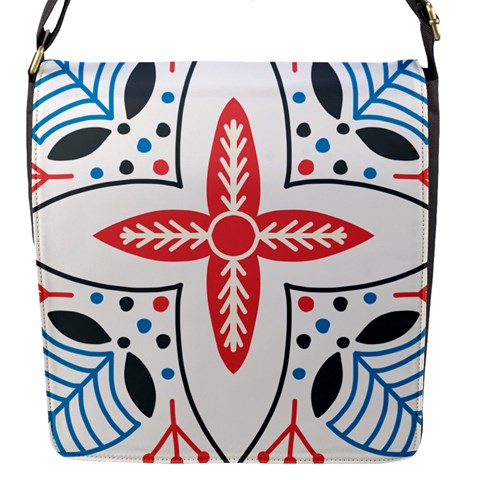 Motif Flap Closure Messenger Bag (S) from ArtsNow.com Front