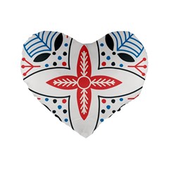 Motif Standard 16  Premium Flano Heart Shape Cushions from ArtsNow.com Front