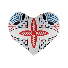 Motif Standard 16  Premium Flano Heart Shape Cushions from ArtsNow.com Back