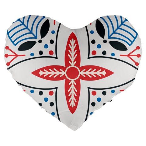 Motif Large 19  Premium Flano Heart Shape Cushions from ArtsNow.com Front