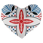 Motif Large 19  Premium Flano Heart Shape Cushions