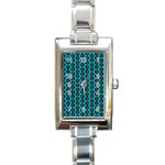 0059 Comic Head Bothered Smiley Pattern Rectangle Italian Charm Watch