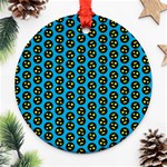 0059 Comic Head Bothered Smiley Pattern Ornament (Round)