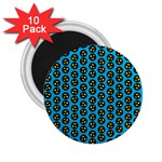 0059 Comic Head Bothered Smiley Pattern 2.25  Magnets (10 pack) 