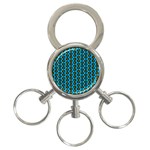 0059 Comic Head Bothered Smiley Pattern 3-Ring Key Chain