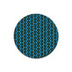 0059 Comic Head Bothered Smiley Pattern Rubber Round Coaster (4 pack) 