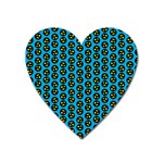 0059 Comic Head Bothered Smiley Pattern Heart Magnet